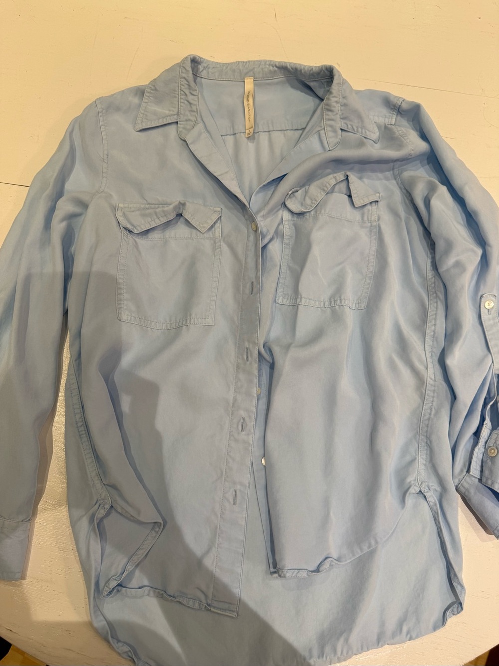 Aritzia Babaton Light Blue Button-Up Shirt
